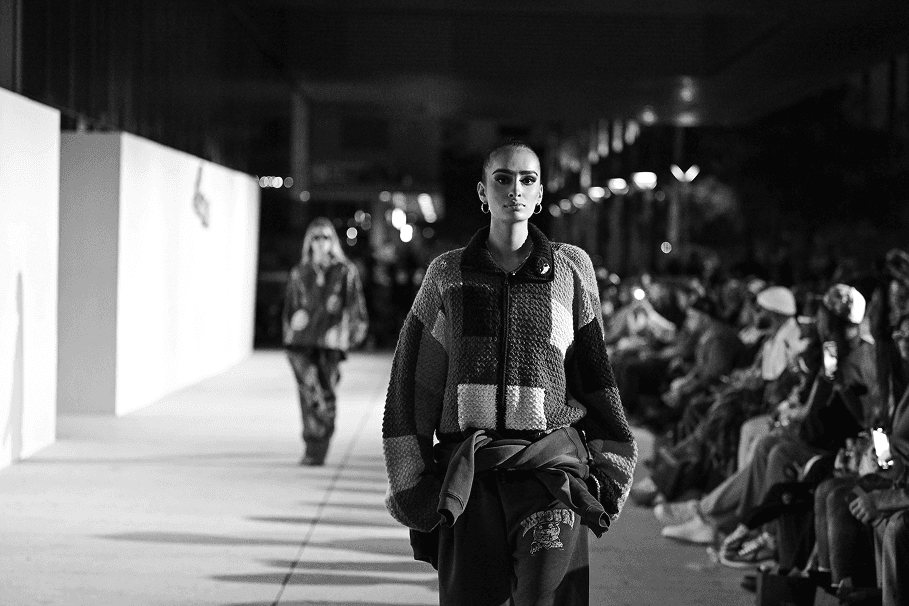 Images from fashion shows in black and white